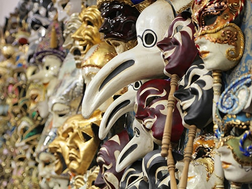 Masks at local market